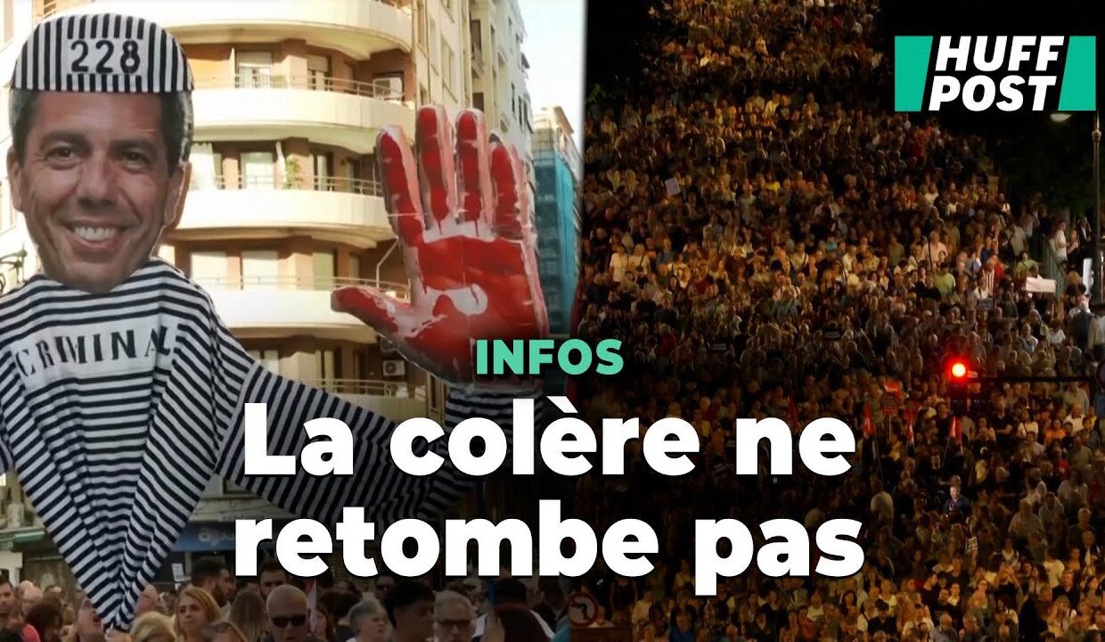 Manifestation monstre à Valence, un an après les inondations meurtrières en Espagne